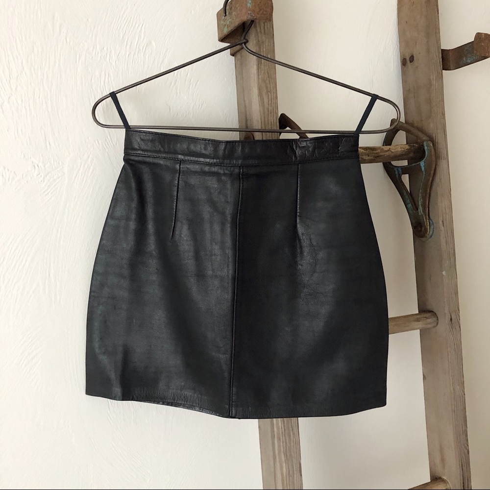 Vintage Leather Mini Skirt